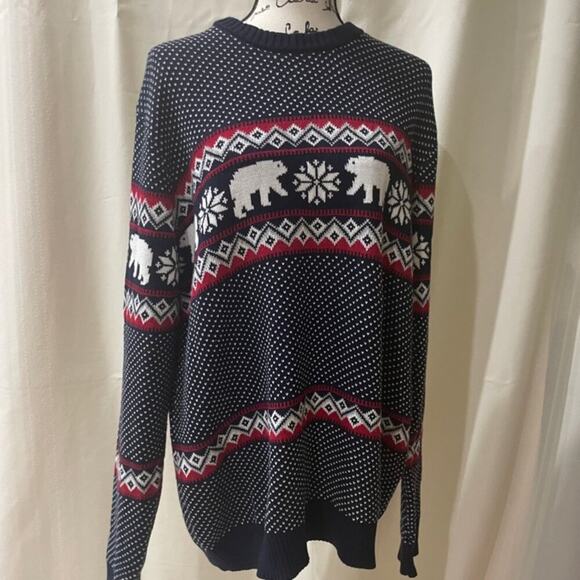 ASPEN SWEATER GRANDPA KNITTED POLAR BEAR WINTER SIZE X-LARGE AESTHETIC CORE - Picture 5 of 13